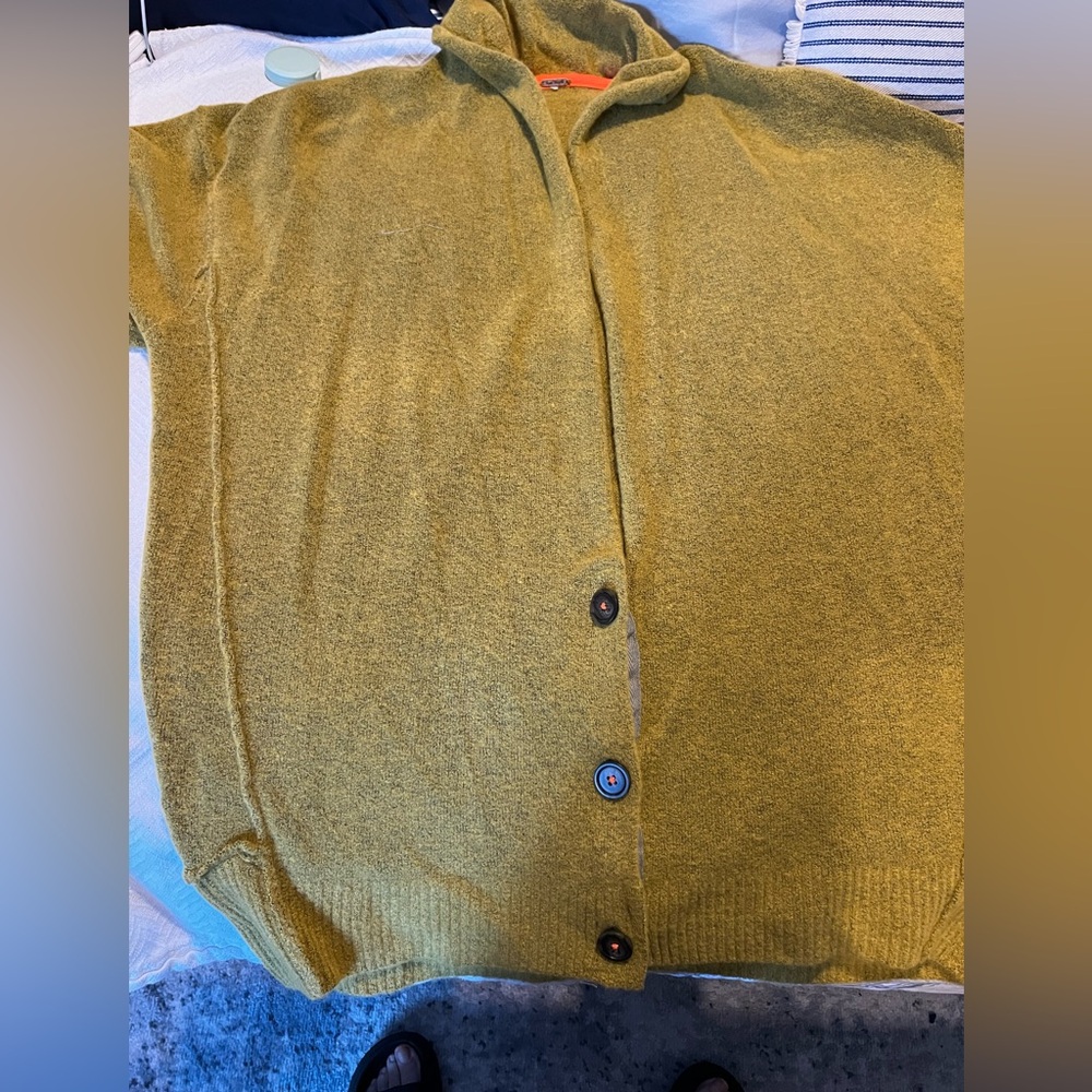 Free People Mustard Cardigan Sweater